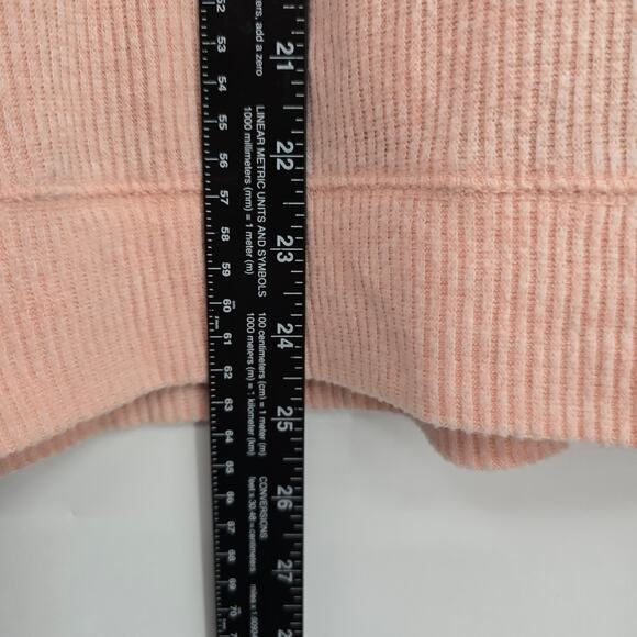 Lucky Brand Women's Brushed Ribbed Knit Surplice Faux Wrap Long Sleeve Top Large - Picture 9 of 9